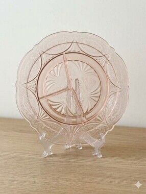 Vintage Hazel Atlas Pink Depression Glass Plate